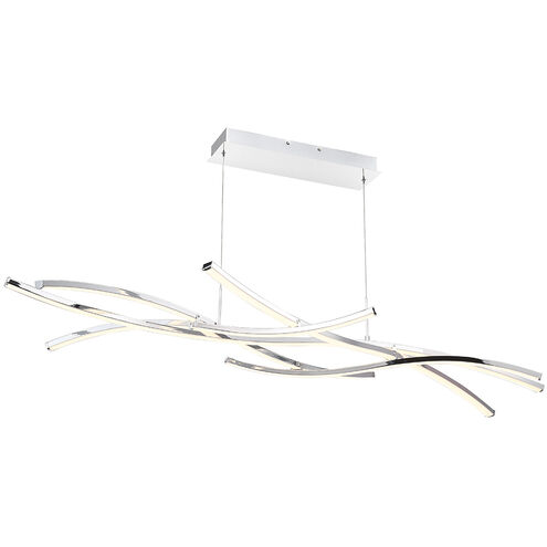 Divergence LED 22.38 inch Chrome Chandelier Ceiling Light, dweLED