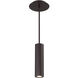 Caliber LED 2.69 inch Bronze Outdoor Pendant, dweLED