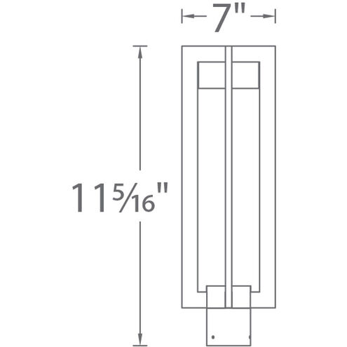 Chamber LED 20.31 inch Black Outdoor Post Light, dweLED