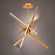 Parallax LED 39 inch Aged Brass Pendant Ceiling Light in 39in, dweLED