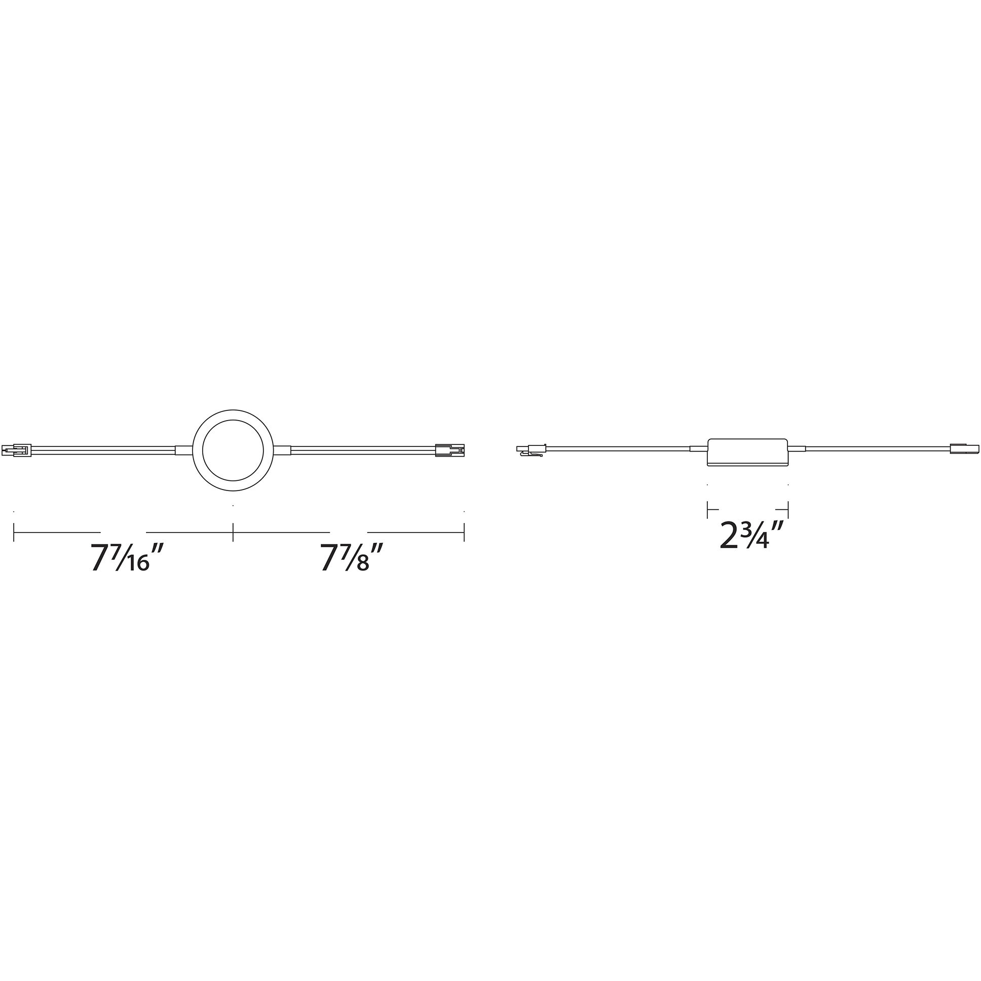 Line Voltage Puck Light LED Brushed Nickel Button Light, WAC Limited