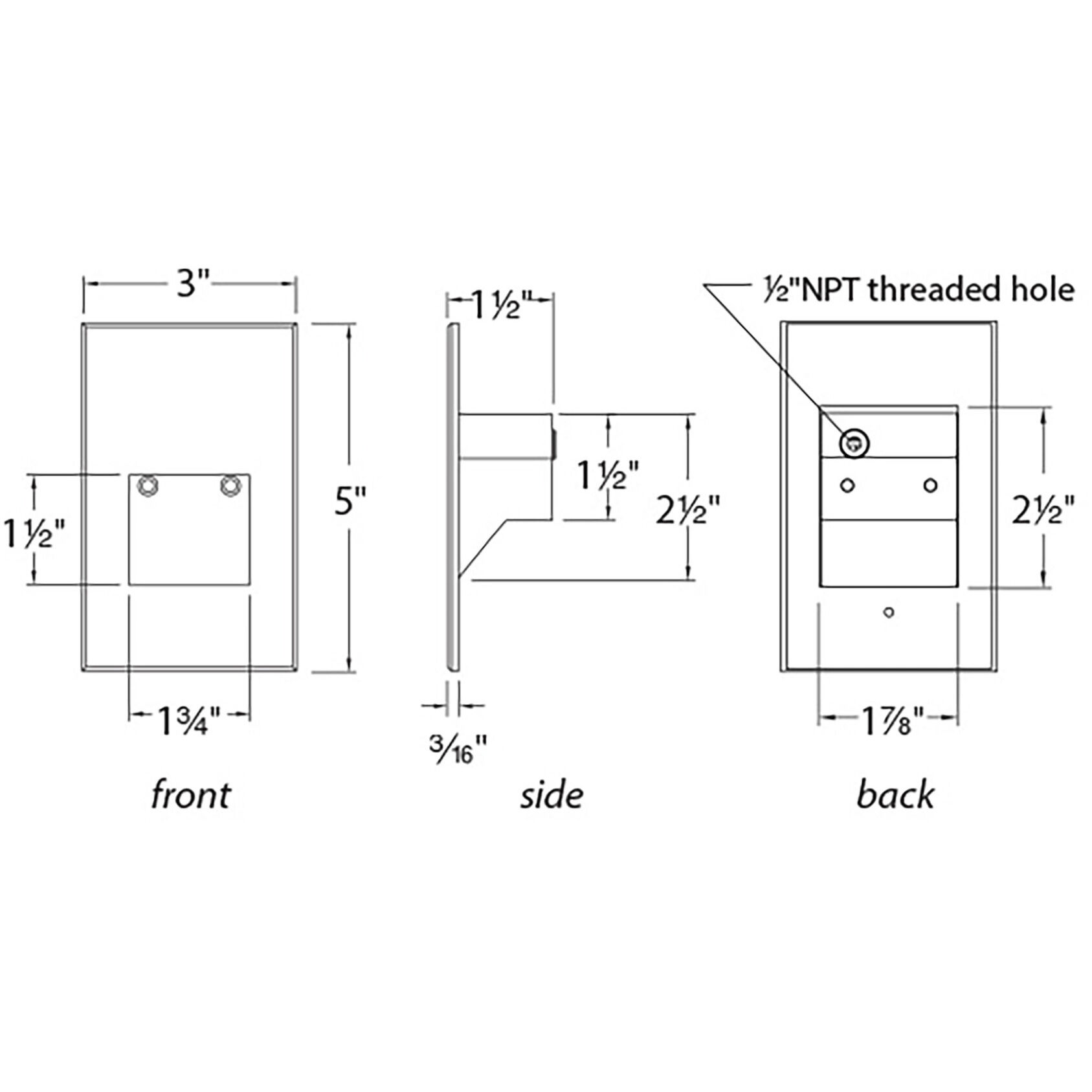 Tyler 120 3.8 watt White Step and Wall Lighting in 2700K, WAC Lighting