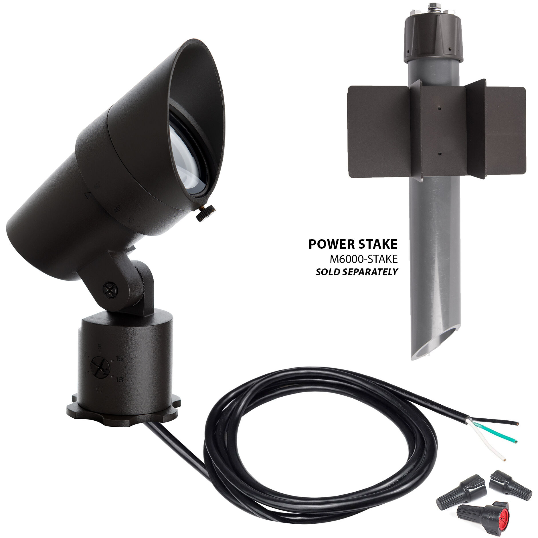 Tyler Black 14.5 watt LED Spot and Flood Lighting, WAC Landscape