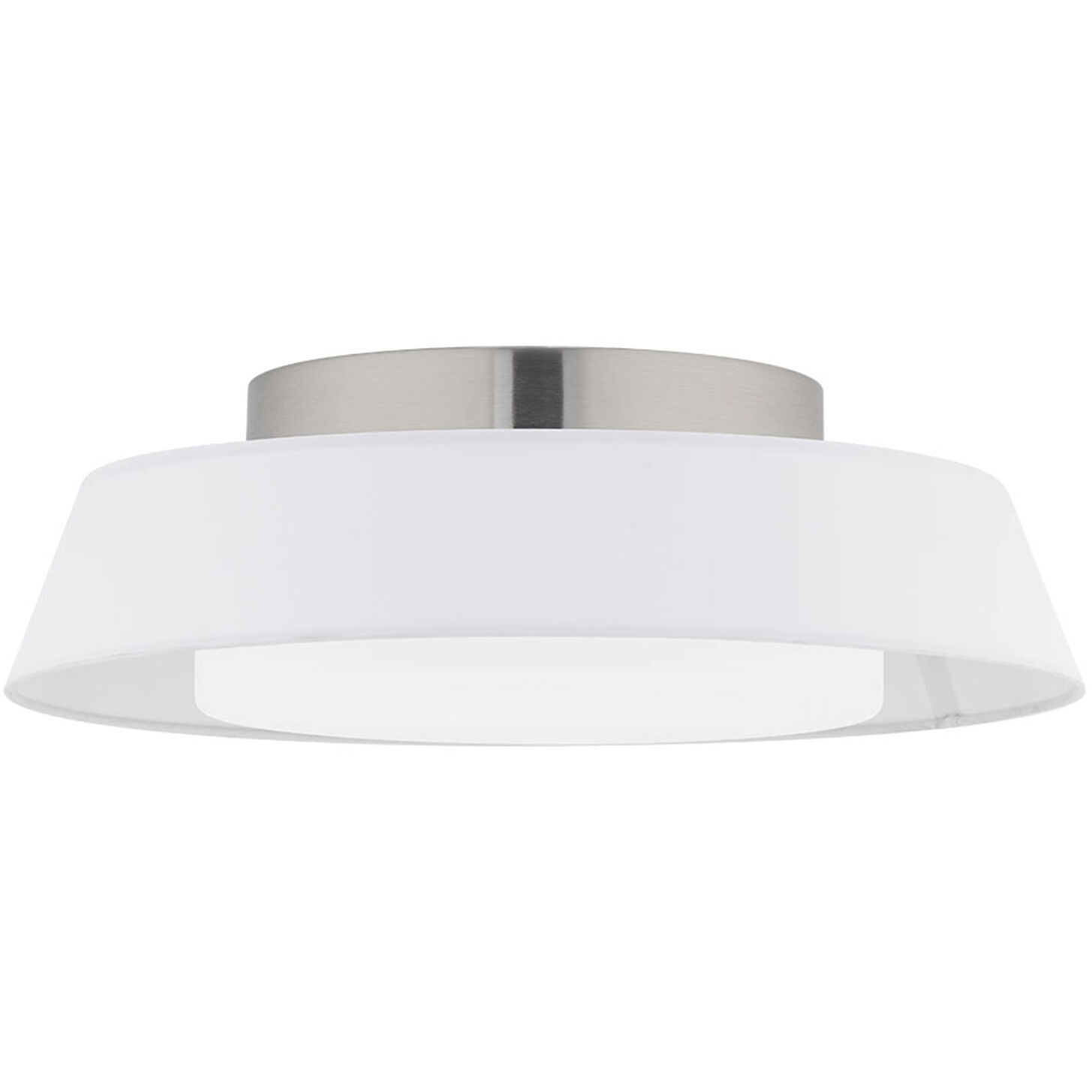 Chapeau LED 16 inch White Flush Mount Ceiling Light in 2700K, dweLED