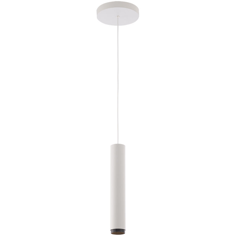 Silo 1 Light 120-277 VAC White/White Track Pendant Ceiling Light in 3000K