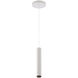Silo 1 Light 120-277 VAC White/White Track Pendant Ceiling Light in 3000K