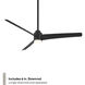 Novelle 52 inch Matte Black Downrod Ceiling Fan