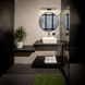 Parallax LED 24 inch Black Bath Vanity & Wall Light in 2700K, dweLED