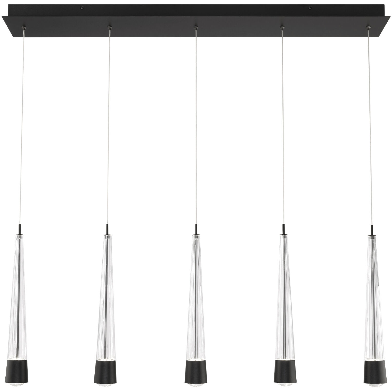 Quill LED 2.63 inch Black Multi-Light Pendant Ceiling Light, dweLED