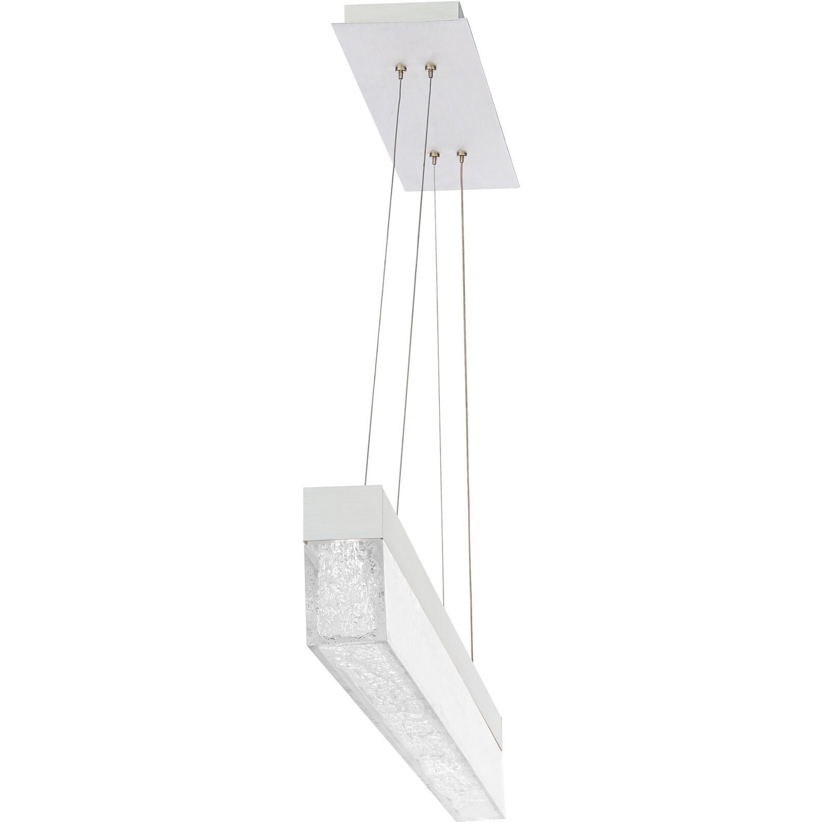 Effervescent Linear Pendant Ceiling Light in Brushed Aluminum, dweLED
