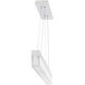 Effervescent Linear Pendant Ceiling Light in Brushed Aluminum, dweLED