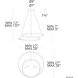 Marques LED 28 inch Black Pendant Ceiling Light, dweLED