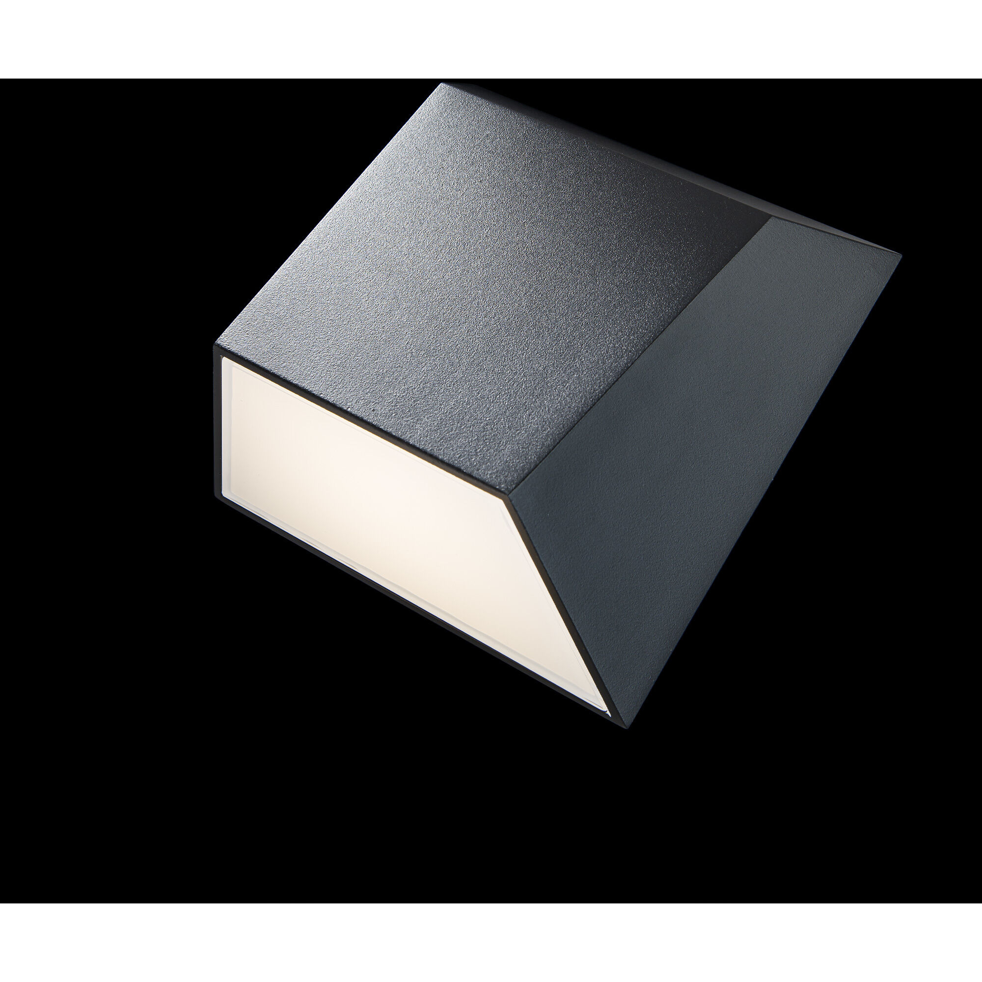 Atlantis LED 6 inch Black Outdoor Wall Light in 3500K, dweLED