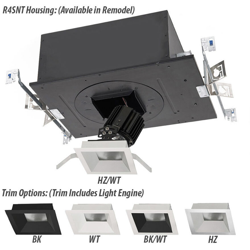 Volta LED Black Recessed Lighting in Flood, 90, 3000K