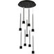 Quill LED 17 inch Black Multi-Light Pendant Ceiling Light, dweLED