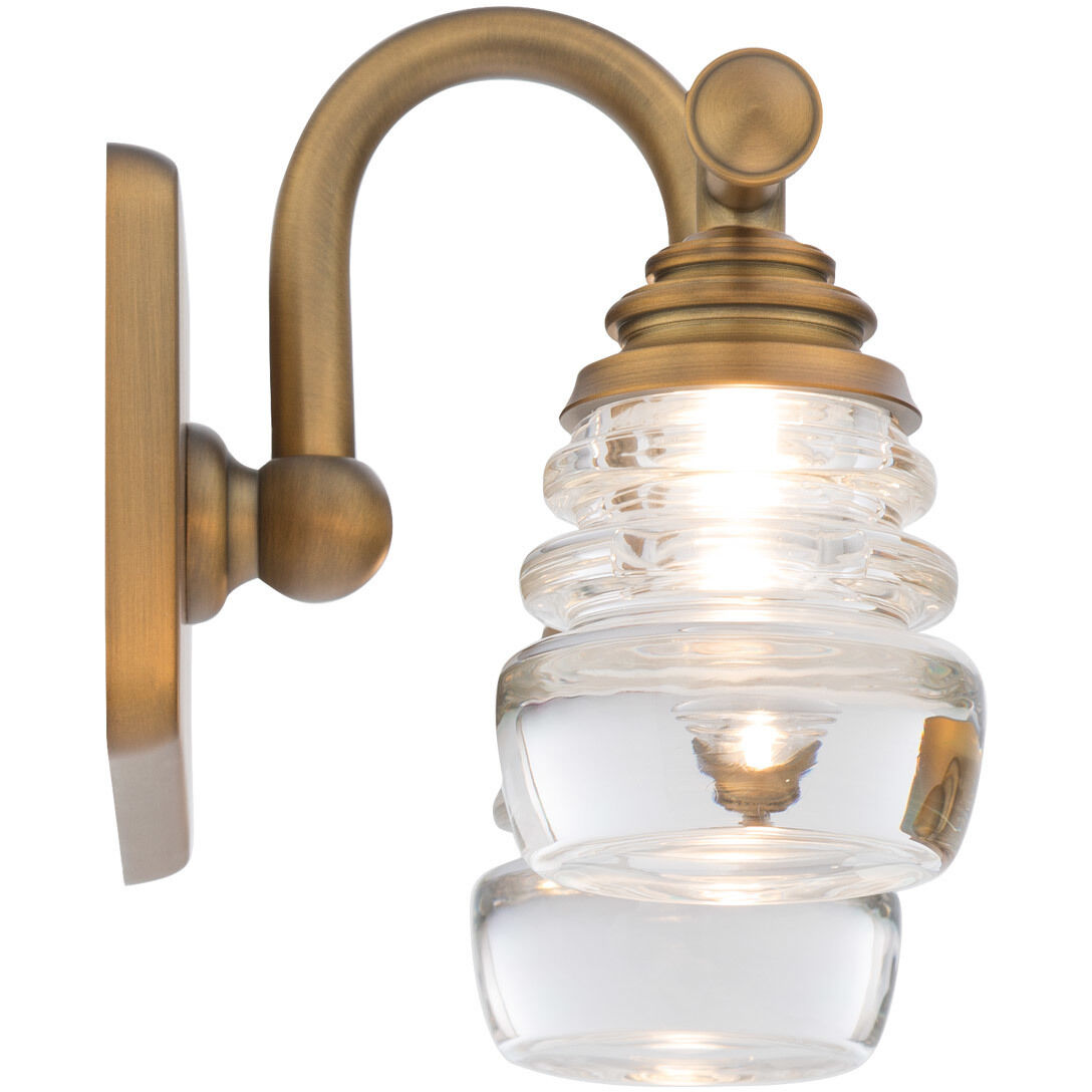 Rondelle LED 14 inch Aged Brass Bath Vanity & Wall Light, dweLED