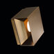 Boxi Wall Sconce Wall Light in 2700K, Aged Brass, dweLED