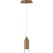 Action LED 2.38 inch Aged Brass Mini Pendant Ceiling Light, dweLED