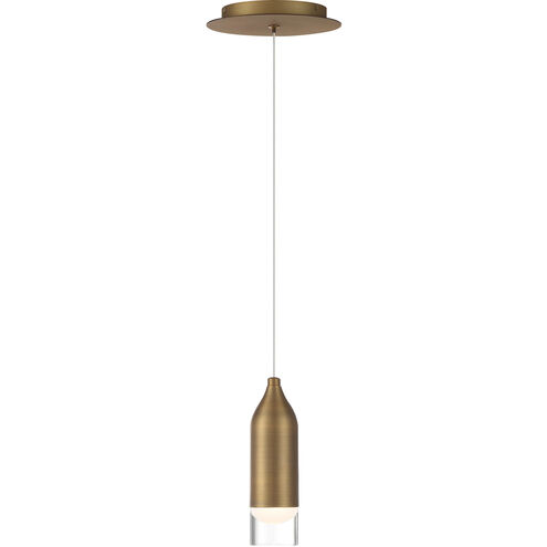 Action LED 2.38 inch Aged Brass Mini-Pendant Ceiling Light, dweLED