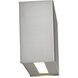 Blok LED 12 inch Black Bath Vanity & Wall Light in 2700K, Satin Nickel, dweLED