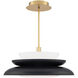 Capulet LED 24 inch Black Gold Pendant Ceiling Light in Black Gold Leaf, dweLED