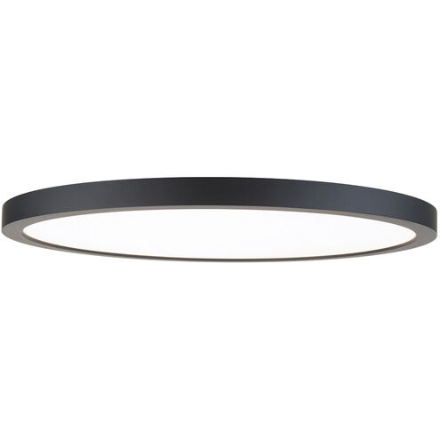 Round LED 11 inch Black Flush Mount Ceiling Light in 3500K