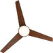 Mod 54 inch Matte Black Distressed Koa with Distressed Koa Blades Downrod Ceiling Fans, Smart Fan