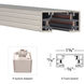 H Track 120 Brushed Nickel Track Component Ceiling Light, WAC Limited