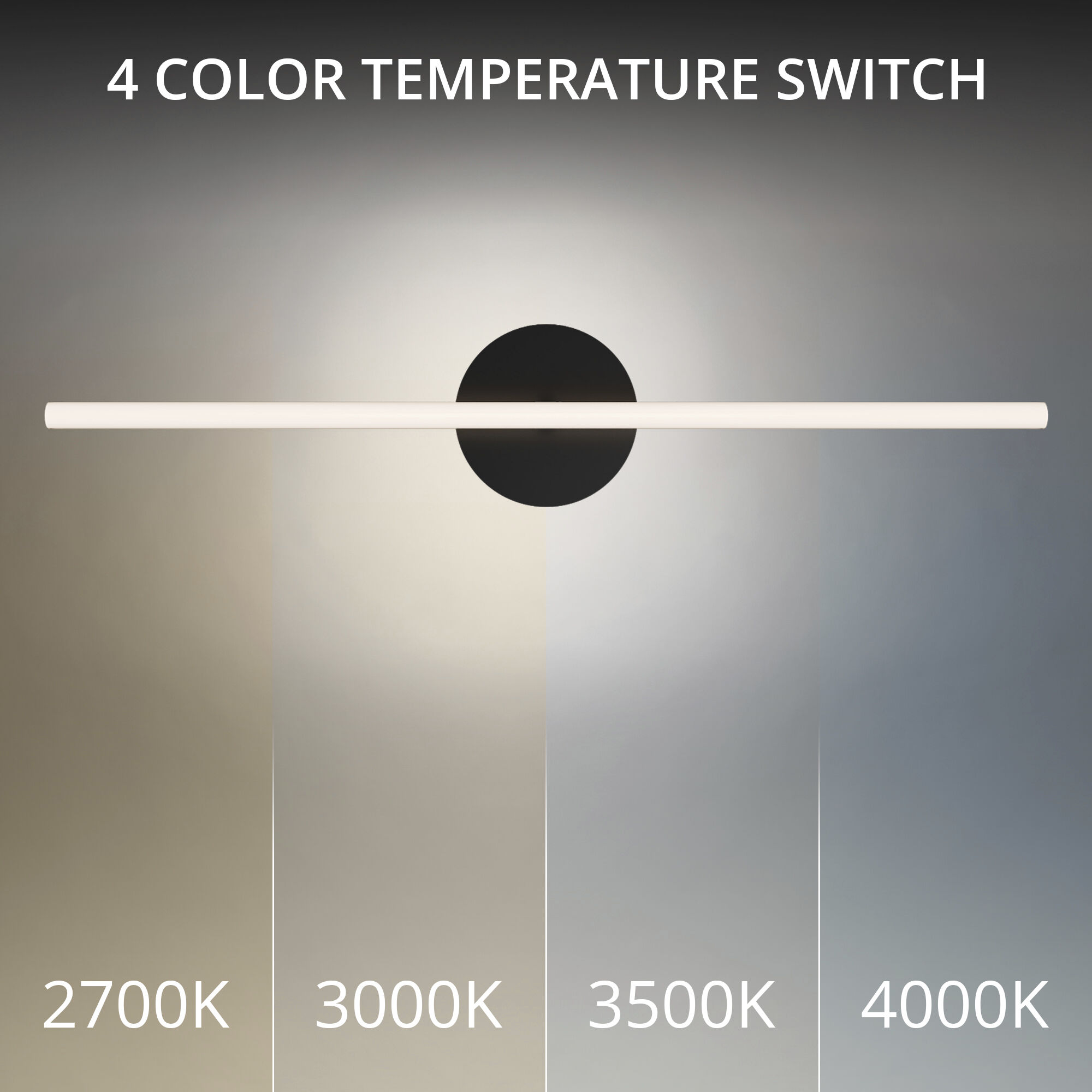 Lanky Wall Sconce Wall Light in 3000K, Black, dweLED