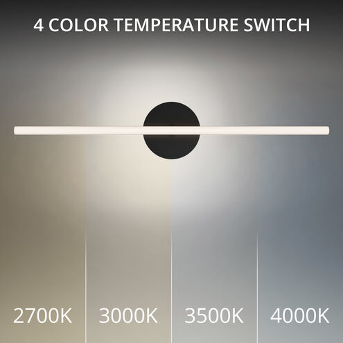 Lanky Wall Sconce Wall Light in 3500K, Black, dweLED