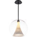 Chantilly 1 Light 14 inch Black Pendant Ceiling Light