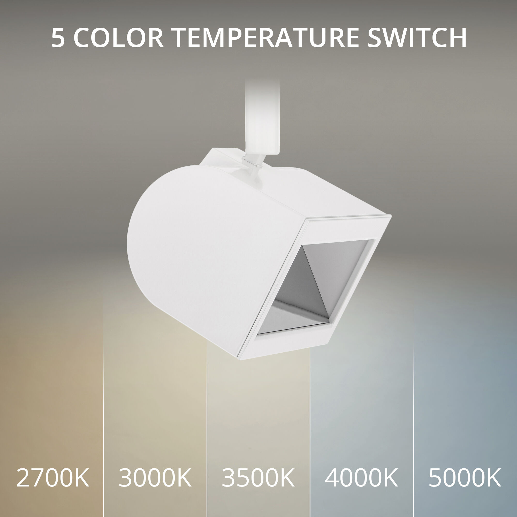 Ocularc 1 Light 120 White H Track Fixture Ceiling Light in 2700-3000-3500-4000-5000K