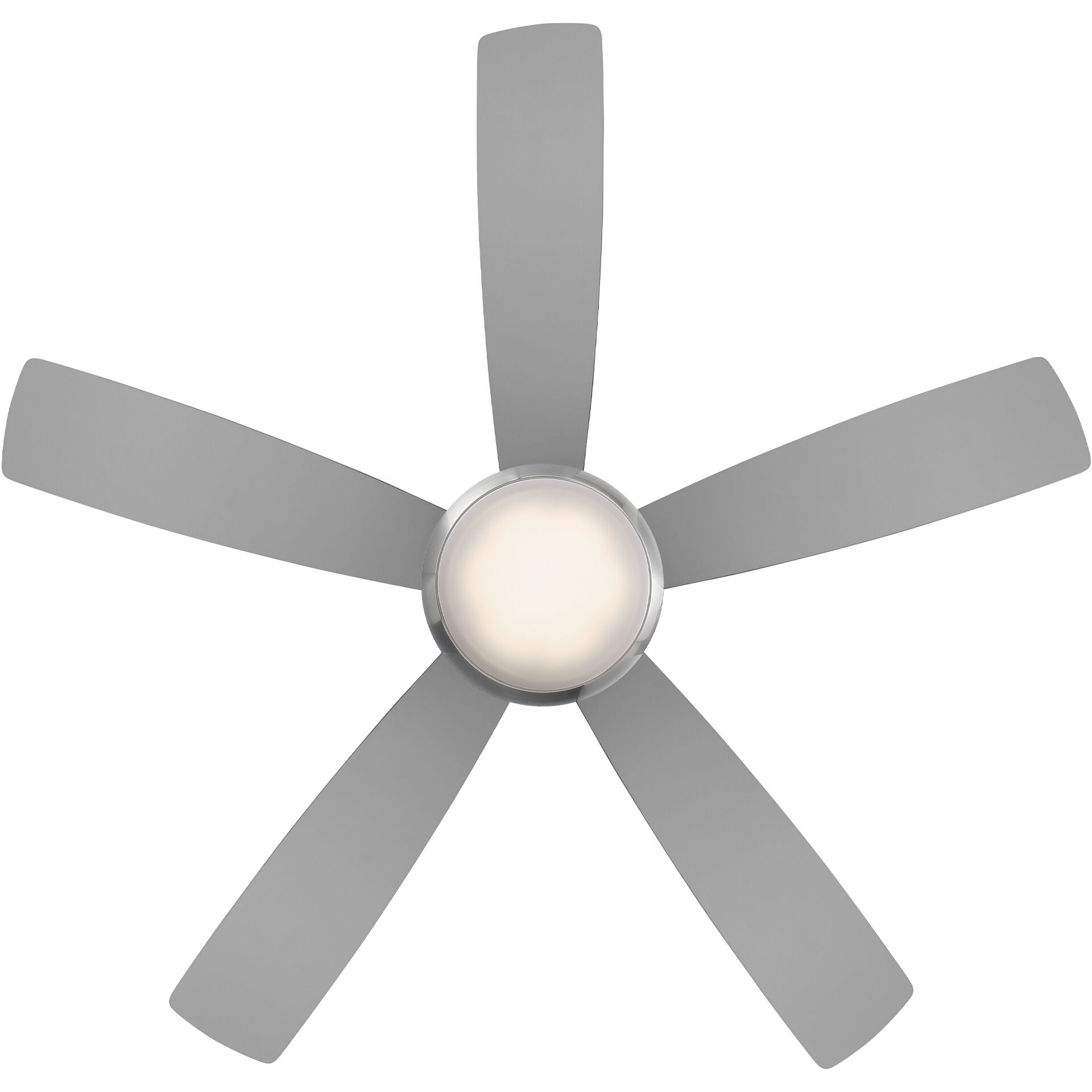 Odyssey 52 inch Brushed Nickel Flush Mount Ceiling Fans, Smart Fan