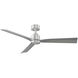 Clean 52 inch Brushed Aluminum Downrod Ceiling Fans, Smart Fan