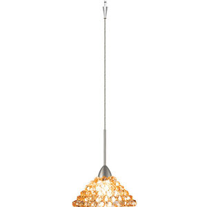 Eternity Jewelry LED 6 inch Brushed Nickel Pendant Ceiling Light in Quick Connect