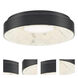 Crackle LED 14 inch Black Flush Mount Ceiling Light, dweLED