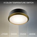 Salvo LED 12 inch Black and Aged Brass Flush Mount Ceiling Light in 3500K, Black Aged Brass, dweLED