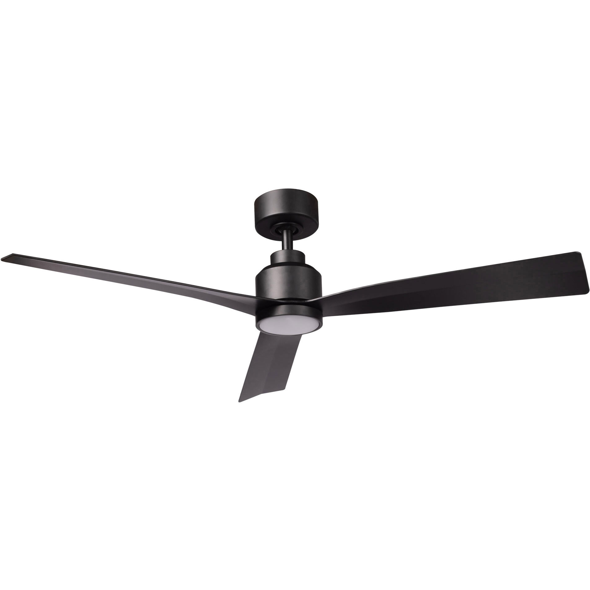 Clean 52 inch Matte Black Downrod Ceiling Fans, Smart Fan