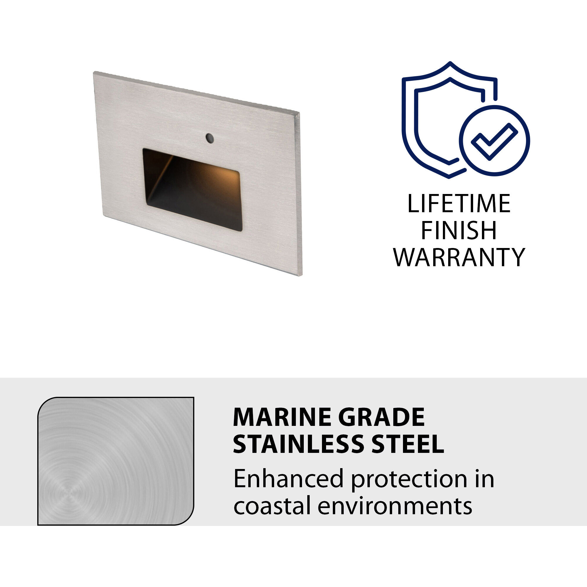 Tyler 120 3.8 watt Stainless Steel Step and Wall Lighting in 3000K, WAC Lighting