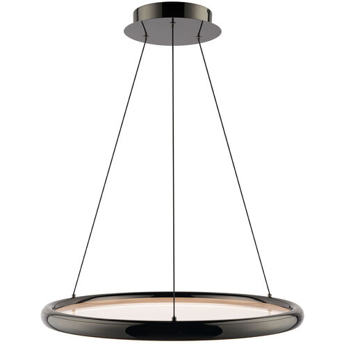 Huxley LED 23.38 inch Black Chrome Pendant Ceiling Light in 3500K, dweLED