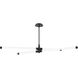 Jedi 2 Light 44.75 inch Black Linear Chandelier Ceiling Light