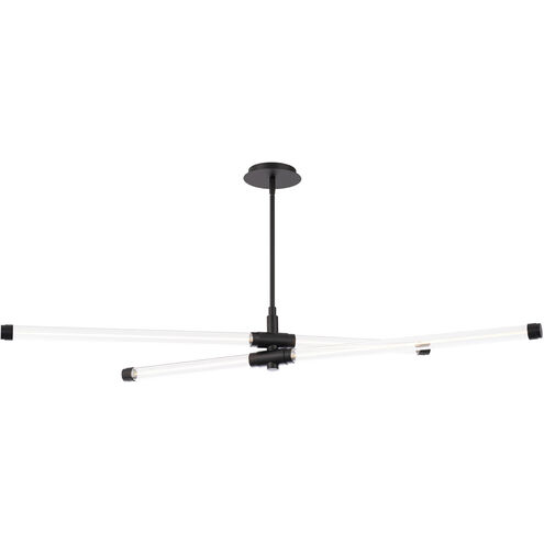 Jedi 2 Light 44.75 inch Black Linear Chandelier Ceiling Light