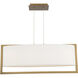 Park Avenue Linear Pendant Ceiling Light in Aged Brass, dweLED