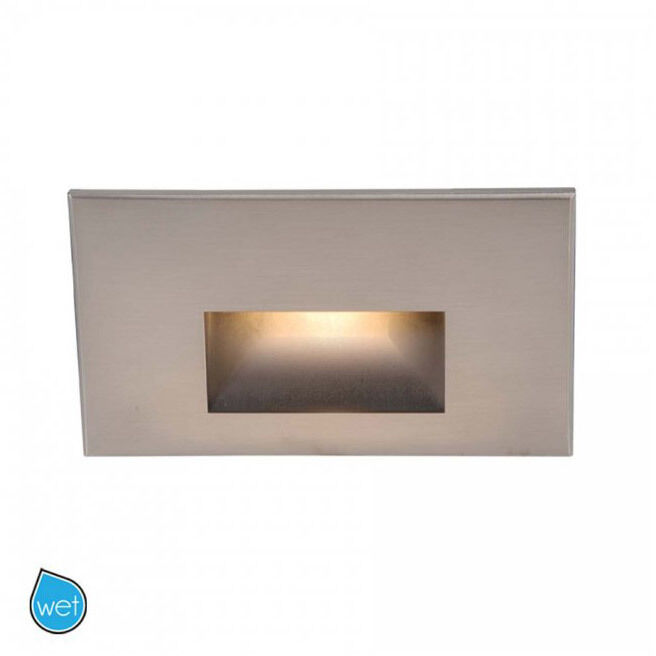 LEDme Step and Wall Lights 277 3.9 watt Brushed Nickel Step Light in White, LED, 17.62 inch