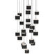 Banded LED 26 inch Black Chandelier Ceiling Light, dweLED
