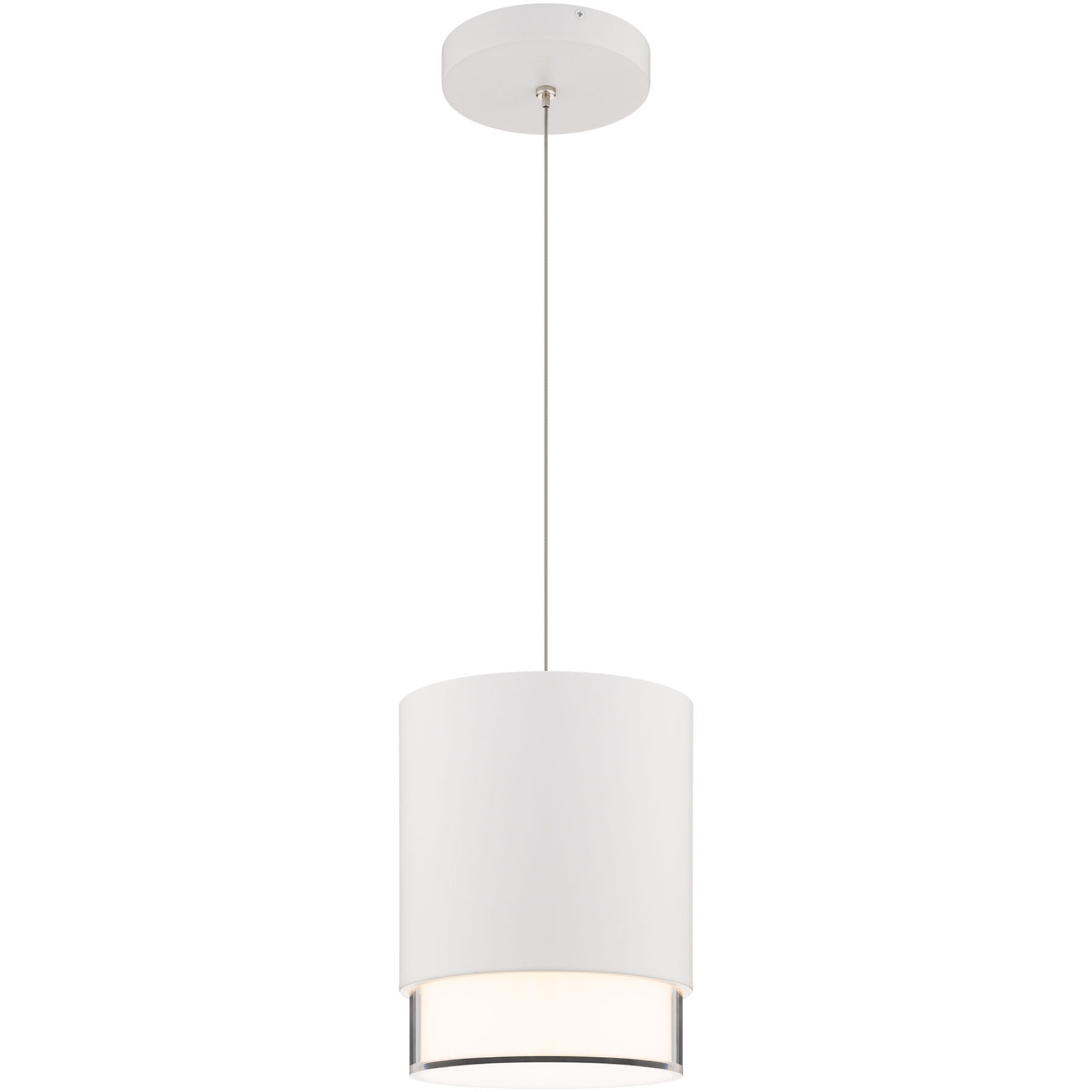 Cloak LED 6.75 inch White Pendant Ceiling Light in 3500K, dweLED