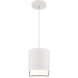 Cloak LED 6.75 inch White Pendant Ceiling Light in 3500K, dweLED