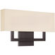 Manhattan Wall Sconce Wall Light in 22in, Brushed Bronze, dweLED