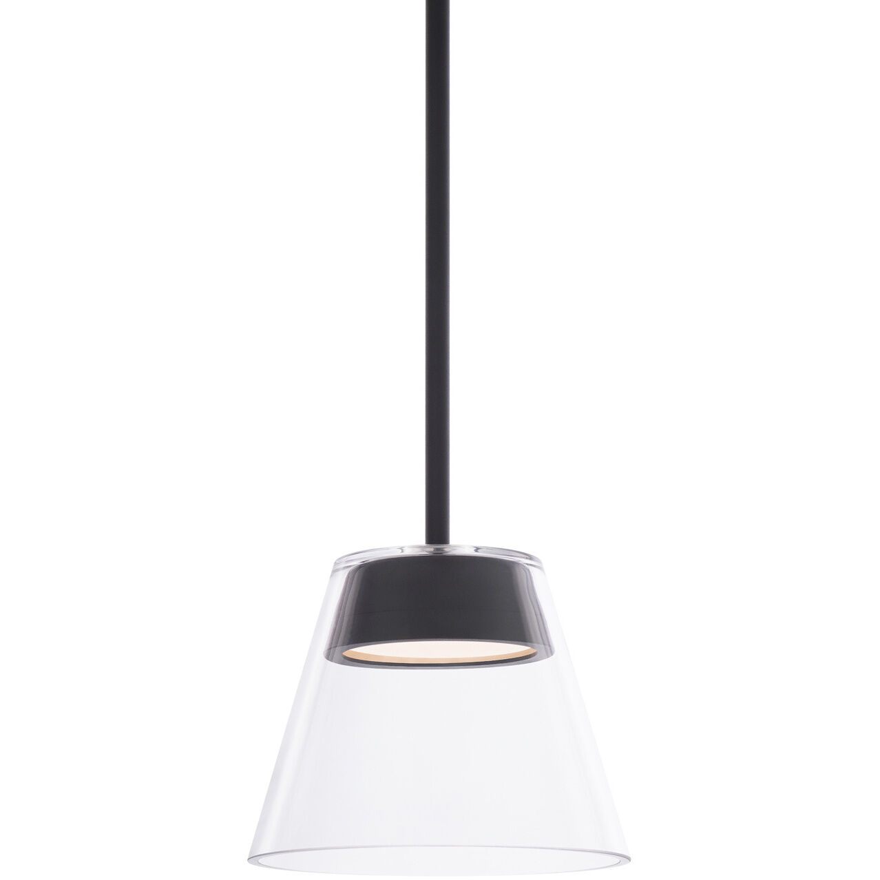 Chandra LED 8 inch Black Mini-Pendant Ceiling Light, dweLED