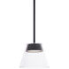 Chandra LED 8 inch Black Mini-Pendant Ceiling Light, dweLED